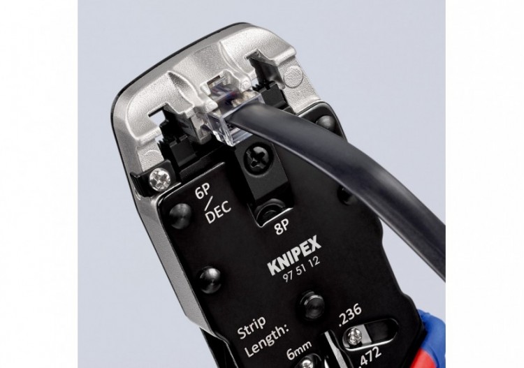 Pince à sertir pour fiches Western - RJ 10/11/12/45 - Knipex - 975112 2