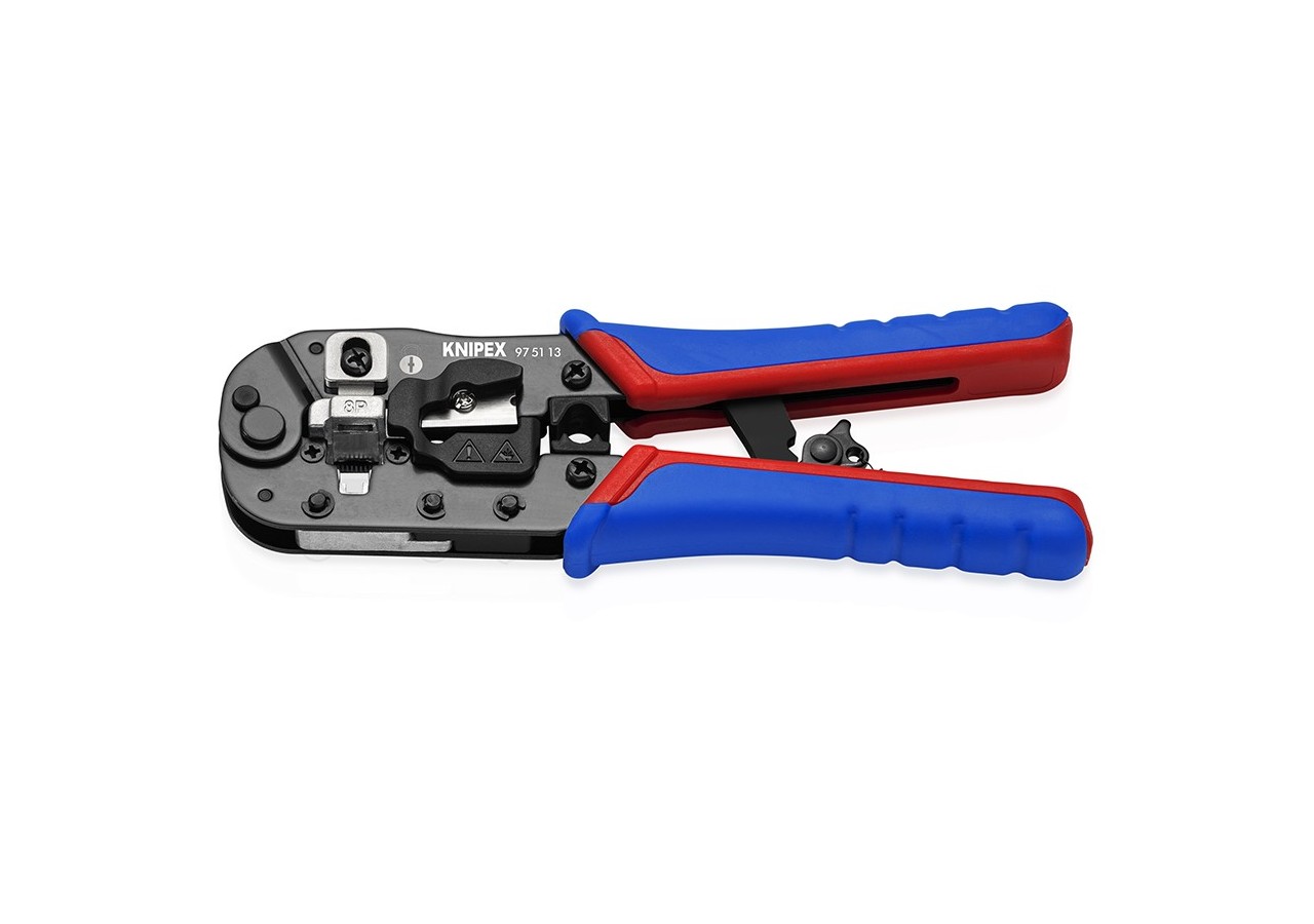 Pince à sertir les fiches RJ45 blindées et non blindées (8 Pôles) - Knipex - 975113