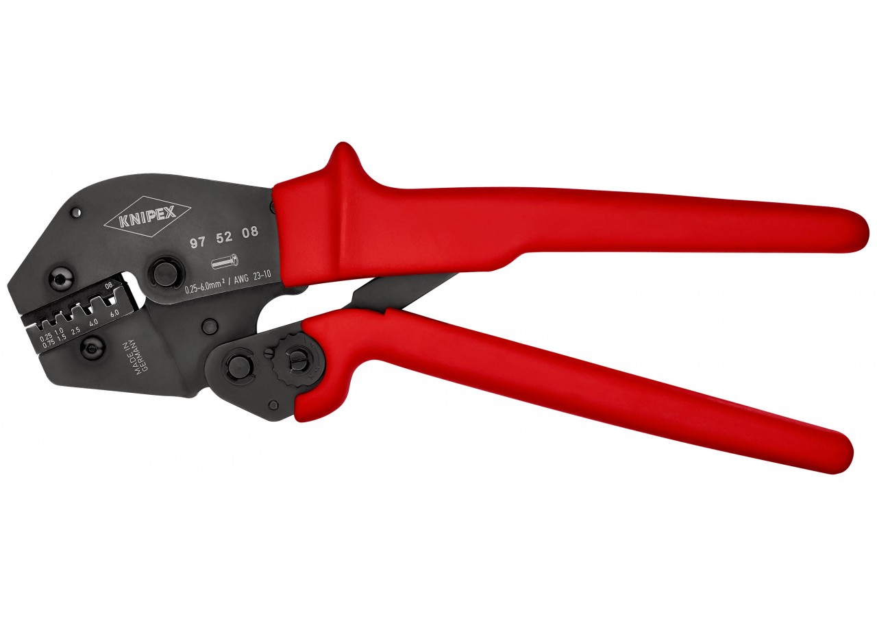 Pince à sertir - Gainage PVC - Pour embouts de câble de 0,25 à 6 mm2 - Knipex - 975208