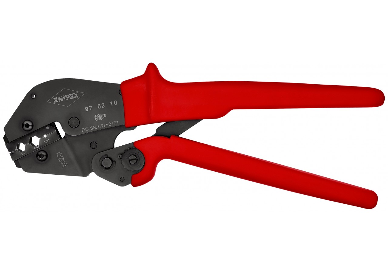 Pince à sertir - Gainage PVC - Pour connecteurs coaxiaux RG 58/59/62/71/223 - Knipex - 975210