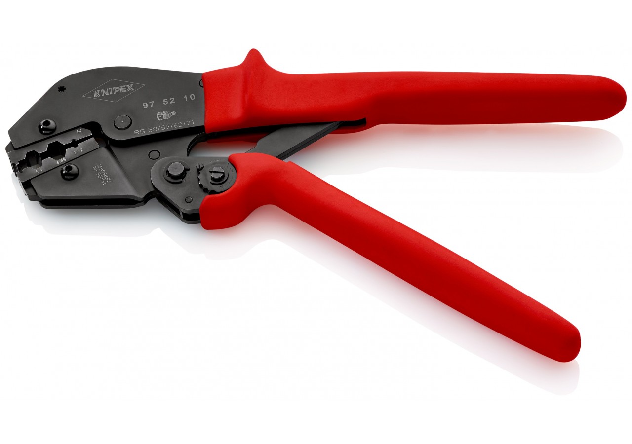 Pince à sertir - Gainage PVC - Pour connecteurs coaxiaux RG 58/59/62/71/223 - Knipex - 975210