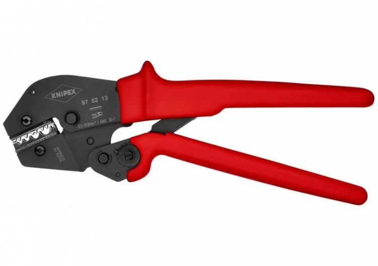 Pince à sertir - Gainage PVC - Pour cosses tubulaires de 0,5 à 10 mm2 - Knipex - 975213