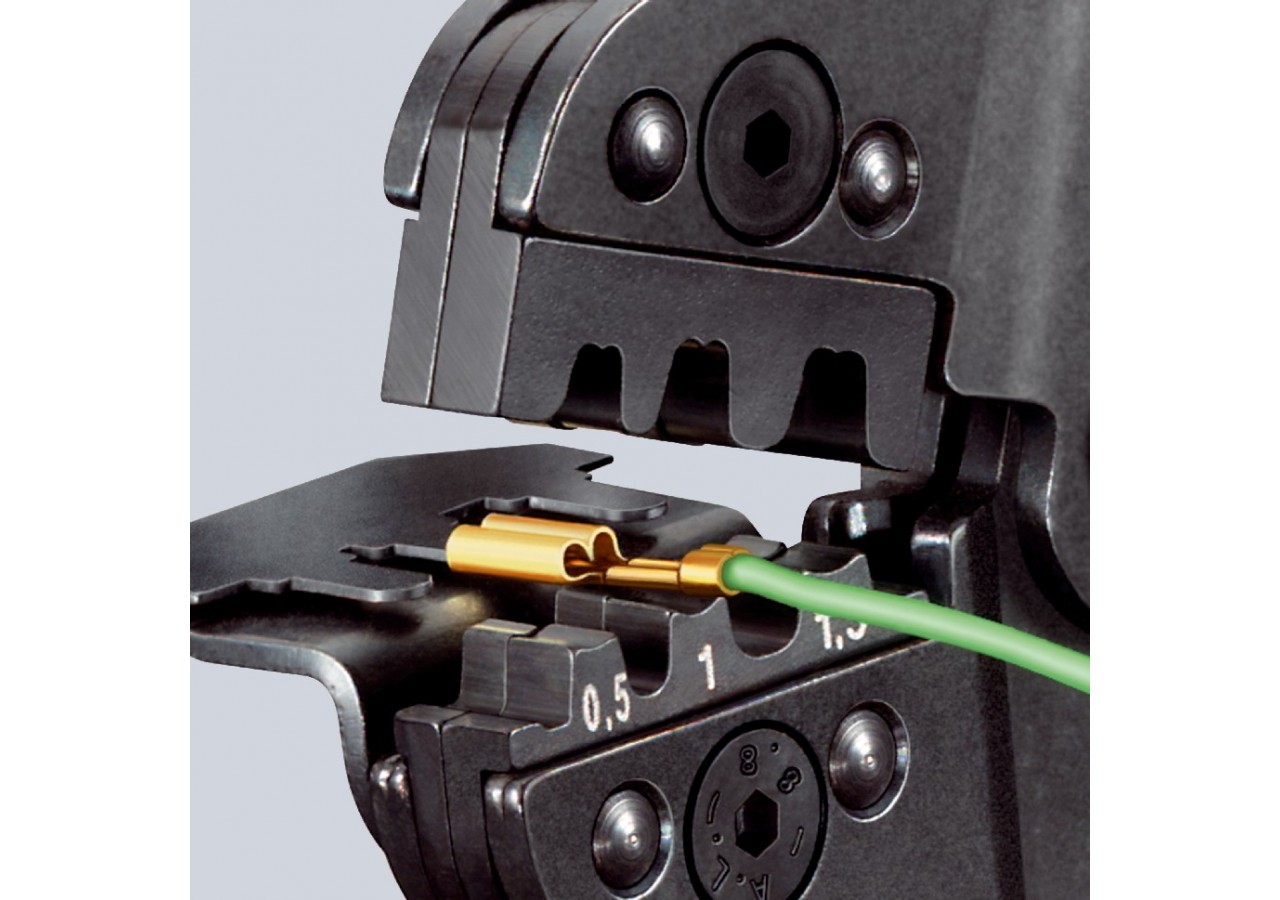 Pince à sertir - Gainage bi-matière - Cosses à fût ouvert 0,1 à 1,5 mm2 - Knipex - 975214