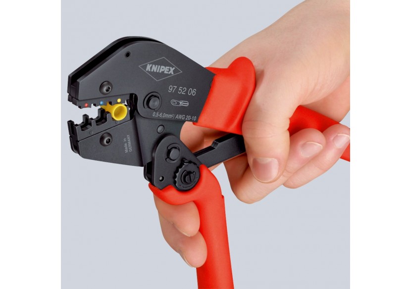 Pince à sertir - Gainage PVC - Pour cosses tubulaires 16 / 25 mm2 - Knipex - 975223