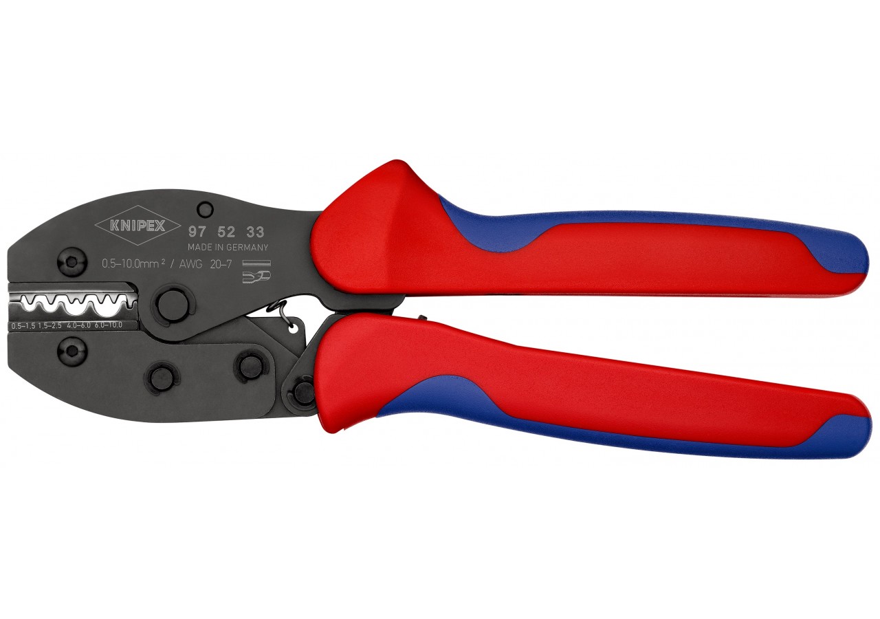 Pince à sertir PreciForce® - Pour cosses tubulaires 0,5 - 10mm2 - Knipex - 975233
