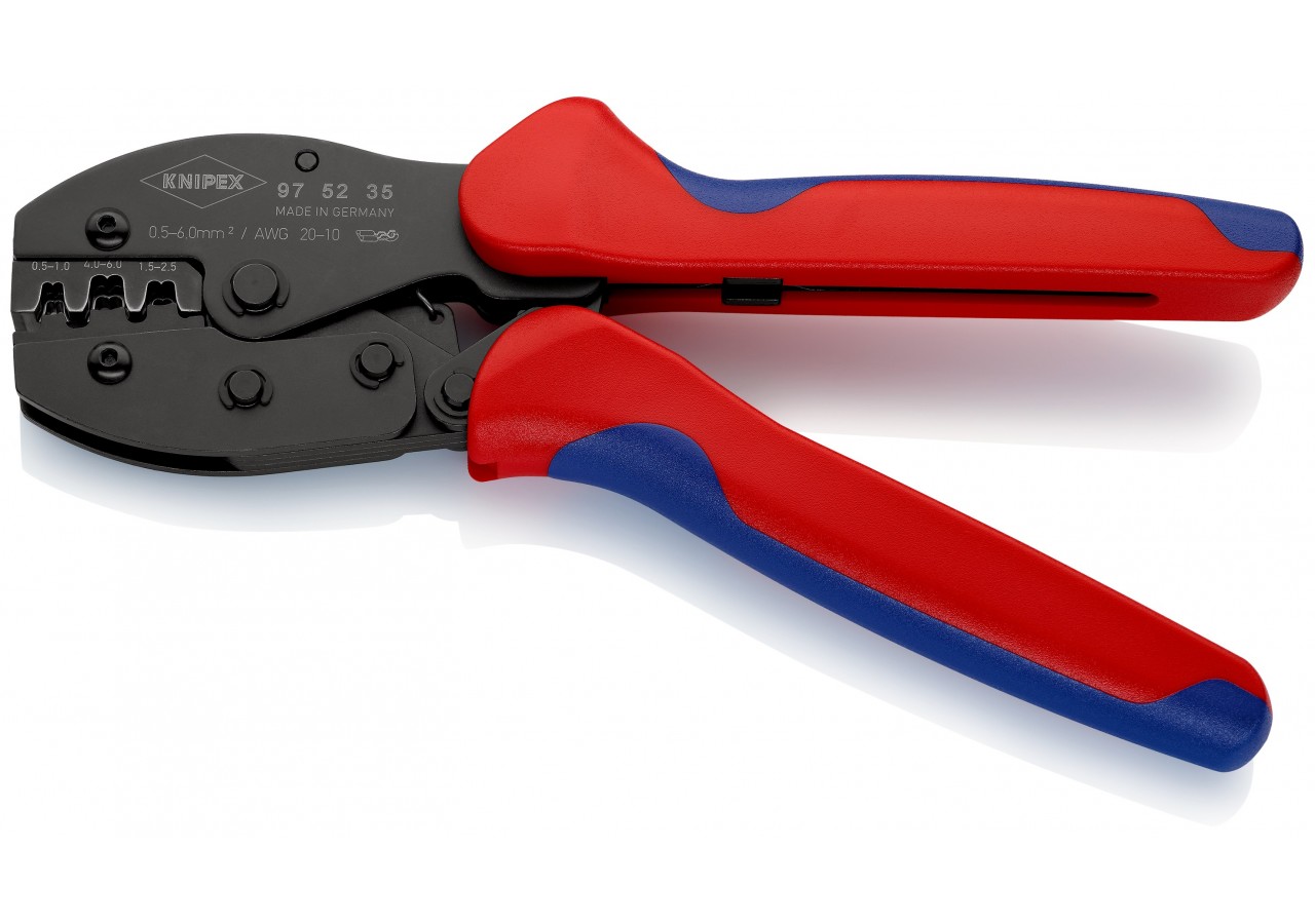 Pince à sertir PreciForce® - Pour cosses à fût ouvert 0,5 - 6,0mm2 - Knipex - 975235