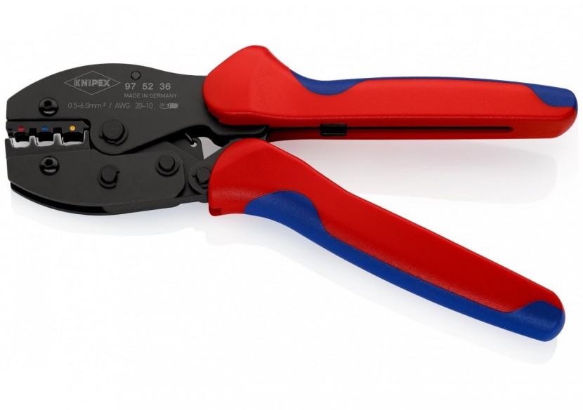Pince à sertir PreciForce® - Pour cosses isolées 0,5 - 6,0mm2 - Knipex - 975236