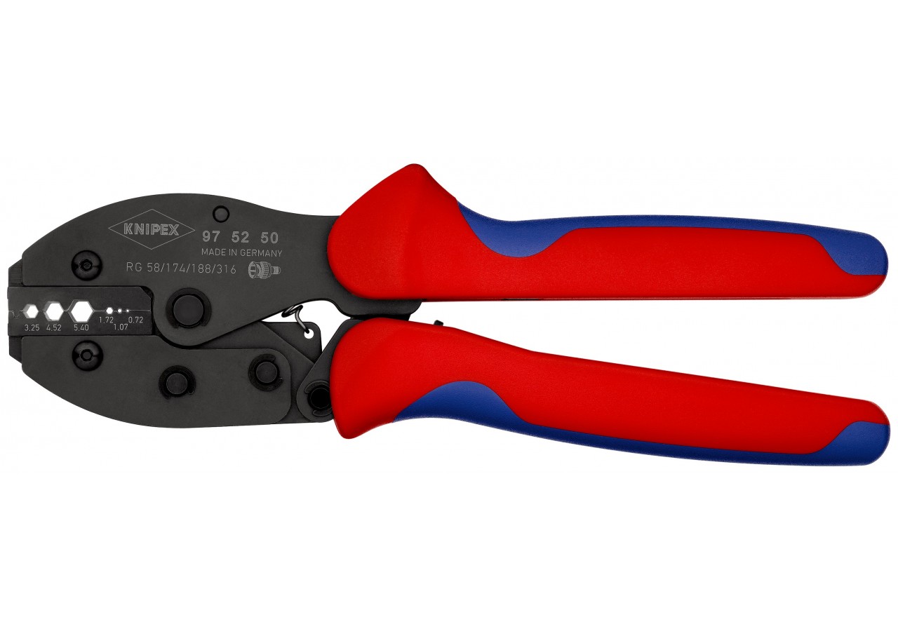 Pince à sertir PreciForce® - Pour connecteurs coaxiaux - Knipex - 975250