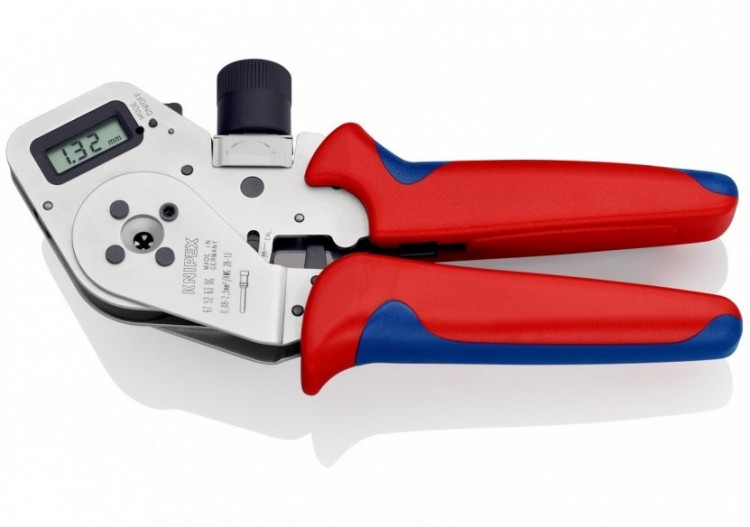 Pince à sertir 4 points - Pour contacts tournés - Ecran numérique - Positionneur - Knipex - 975263DG 2