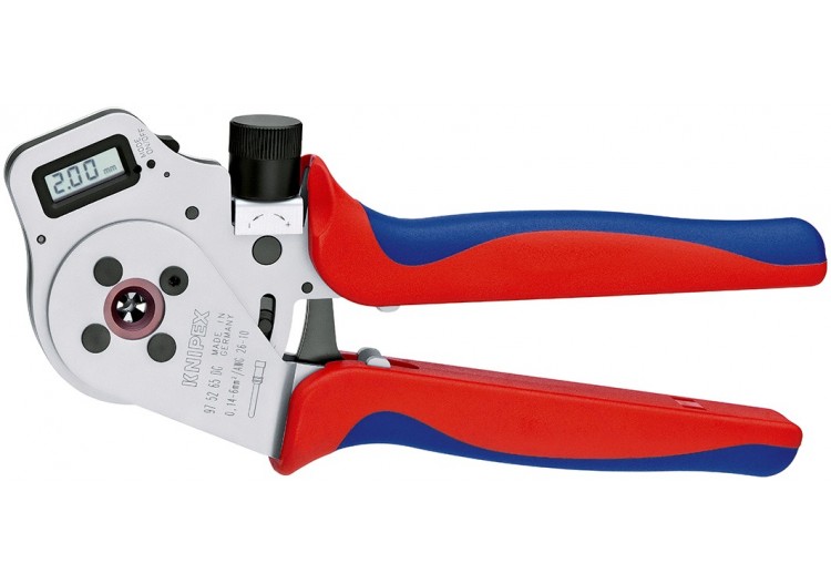 Pince à sertir 4 points - Pour contacts tournés - Ecran numérique - Knipex - 975265DGA