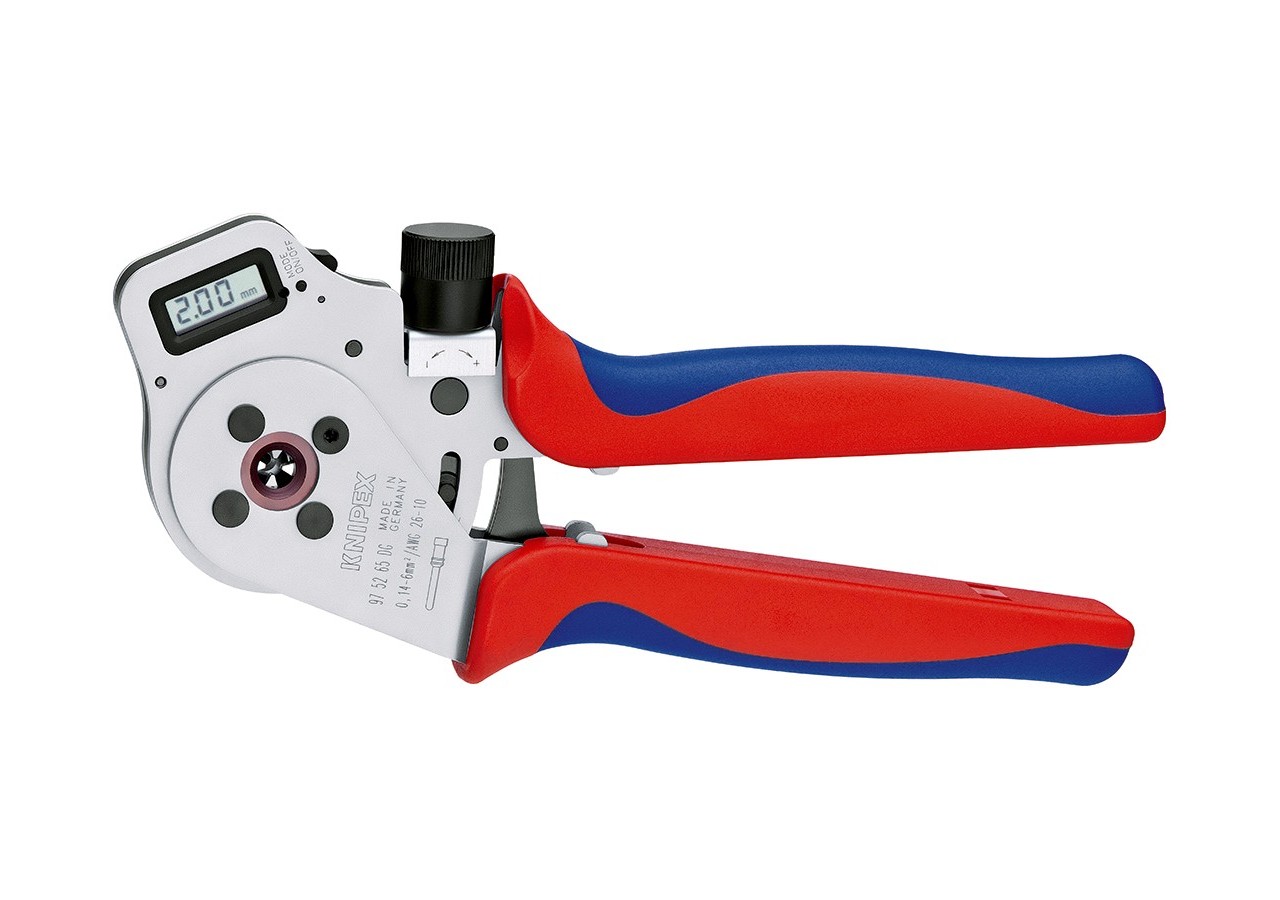 Pince à sertir 4 points - Pour contacts tournés - Ecran numérique - Knipex - 975265DGA