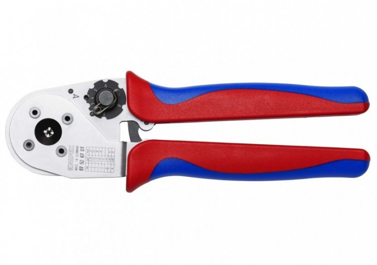 Pince à sertir 4/8 points pour contacts tournés série DT de TE Connectivity - Knipex - 975267DT