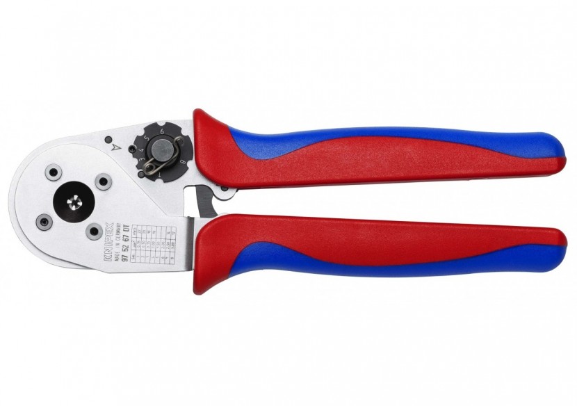 Pince à sertir 4/8 points pour contacts tournés série DT de TE Connectivity - Knipex - 975267DT