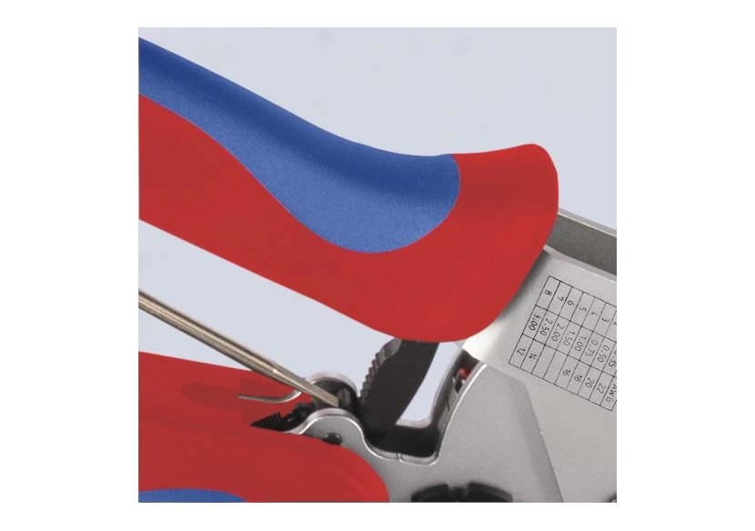 Pince à sertir 4/8 points pour contacts tournés série DT de TE Connectivity - Knipex - 975267DT