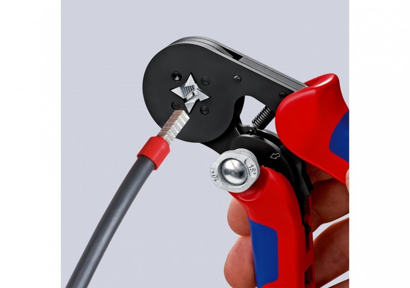 Pince à sertir automatique embouts de câble accès latéral 0,08 - 16mm2 - Knipex - 975304