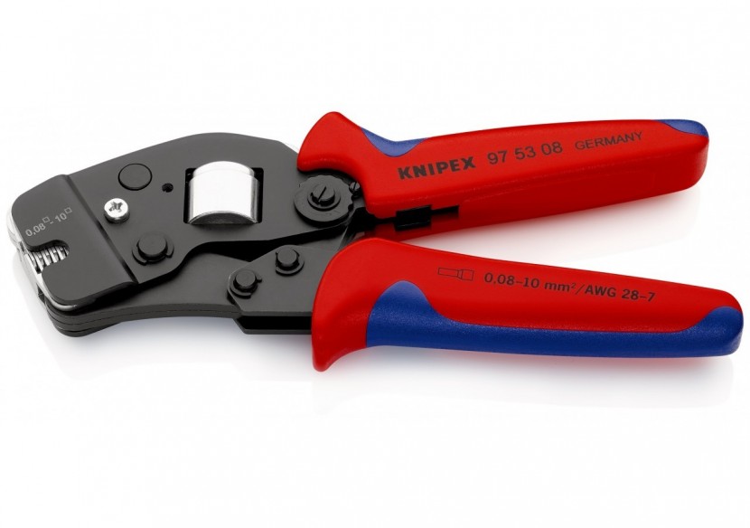 Pince à sertir automatique embouts de câble accès frontal 0,08 - 10mm2 - Knipex - 975308