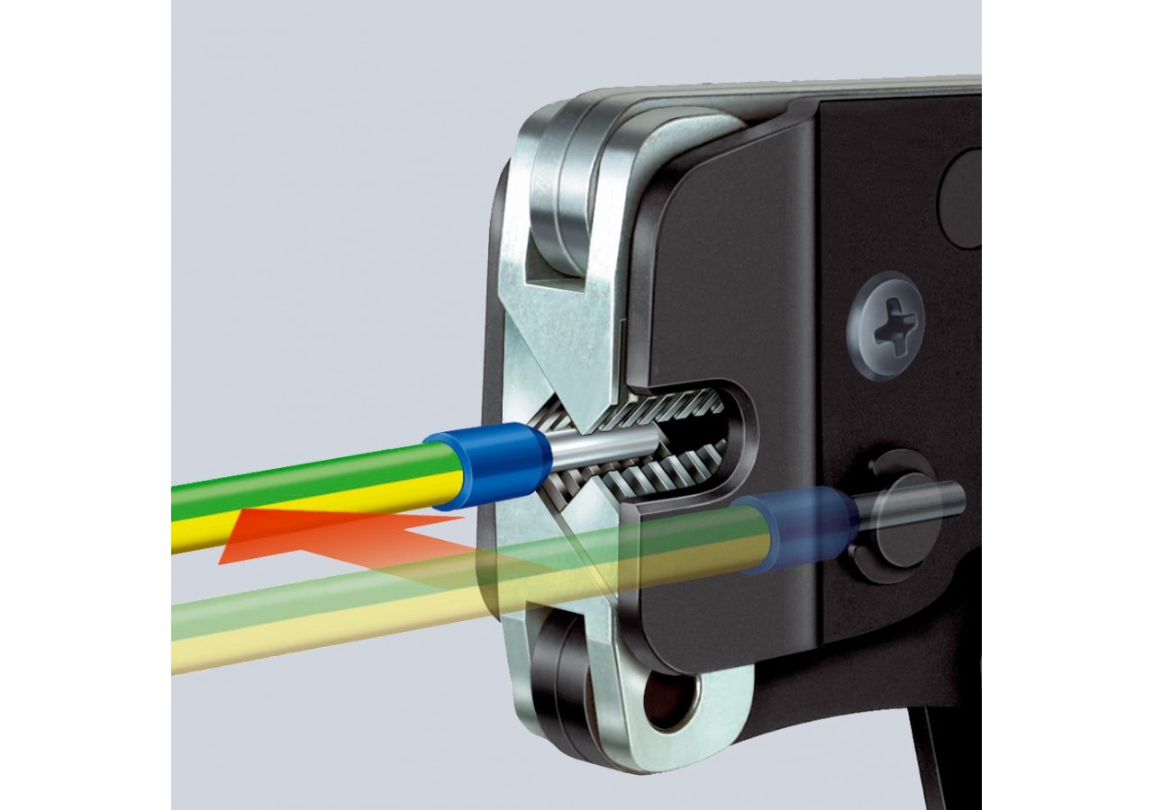 Pince à sertir automatique embouts de câble accès frontal 0,08 - 10mm2 - Knipex - 975308