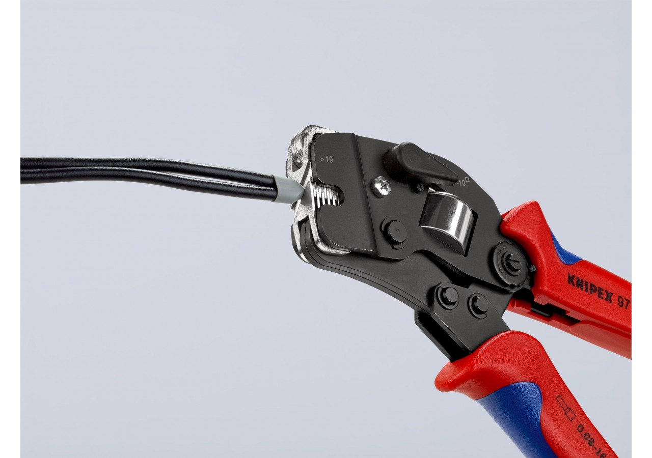Pince à sertir automatique embouts de câble accès frontal 0,08 - 16mm2 - Knipex - 975309