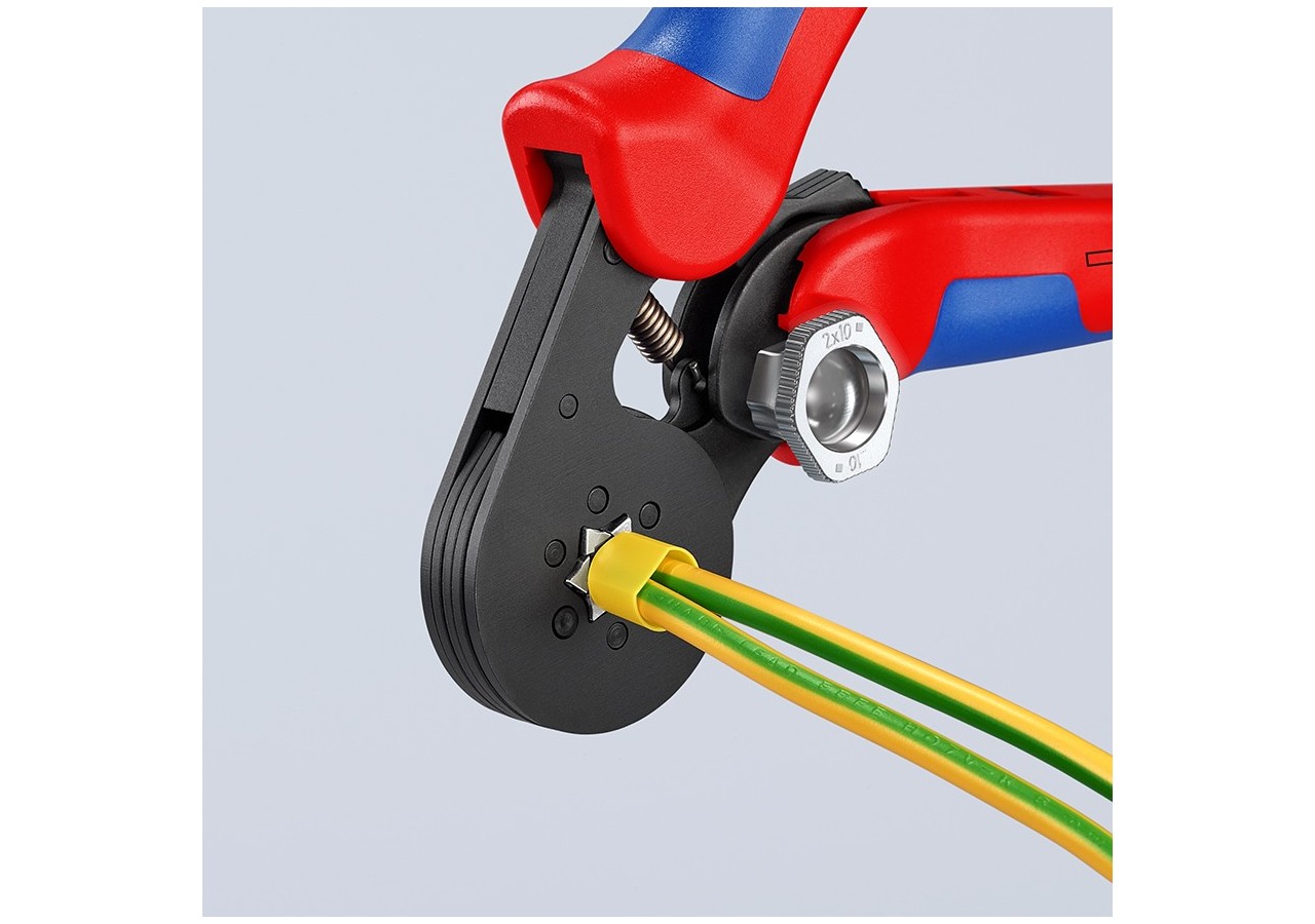 Pince à sertir automatique embouts de câble accès latéral 0,08 - 10mm2 - Knipex - 975314