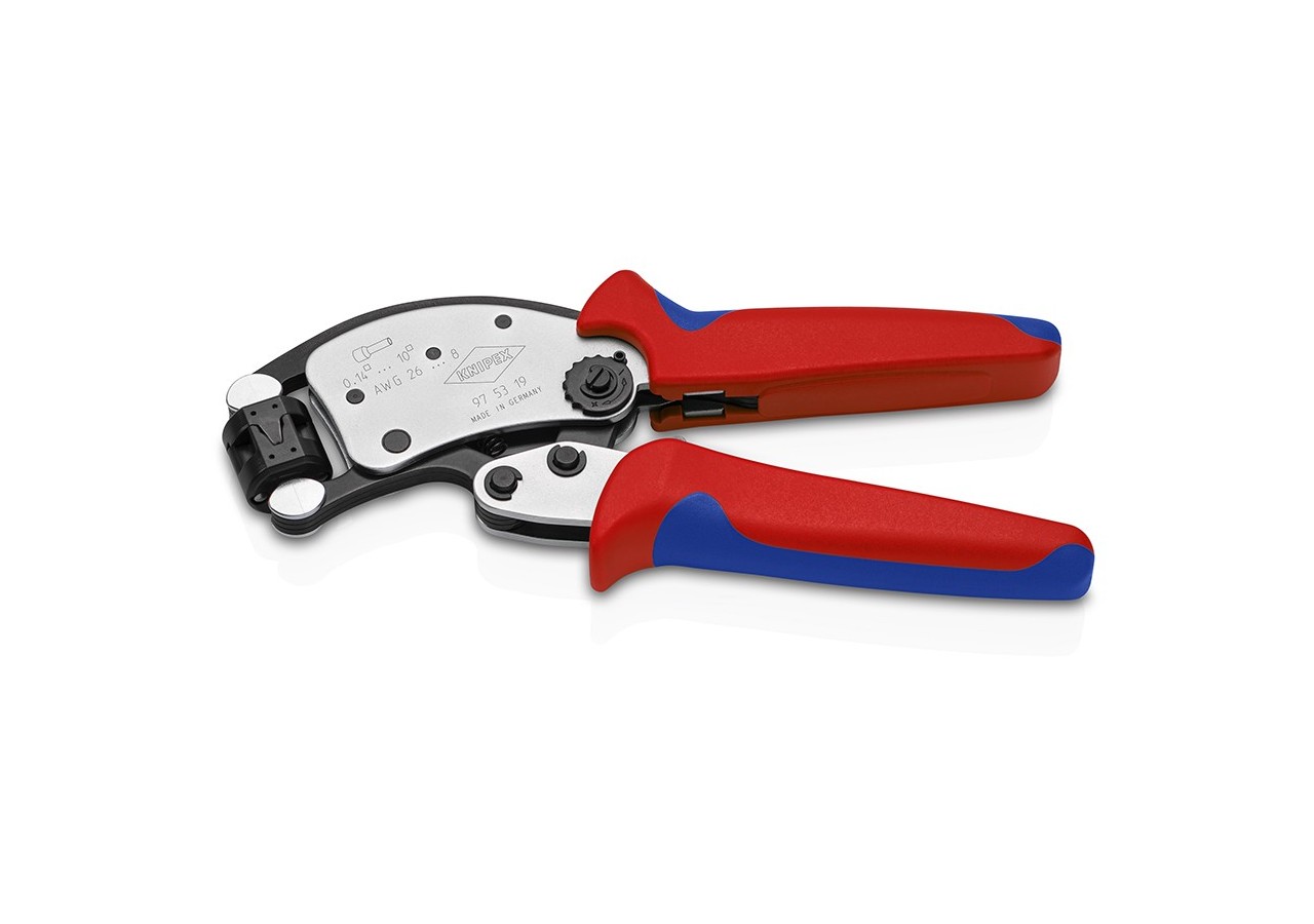 Pince à sertir les embouts automatique de 0,14 à 10mm2 à tête rotative - Knipex - 975319