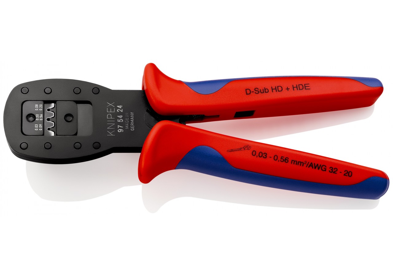 Pince à sertir micro-connecteur sertissage parallèle 190mm - - Knipex - 975424