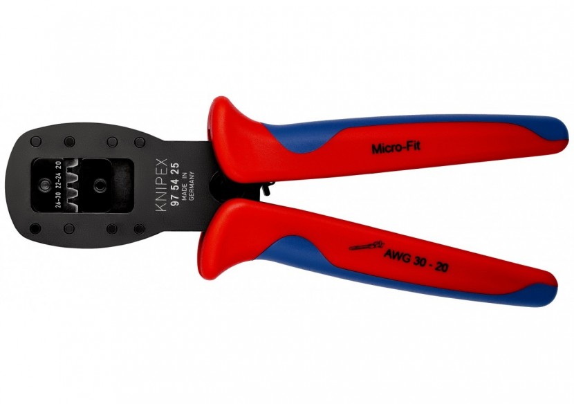 Pince à sertir pour Micro-Fit de Molex LLC sertissage parallèle 190mm - Knipex - 975425