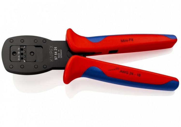 Pince à sertir pour Mini-Fit® de Molex LLC sertissage parallèle 190mm - Knipex - 975426