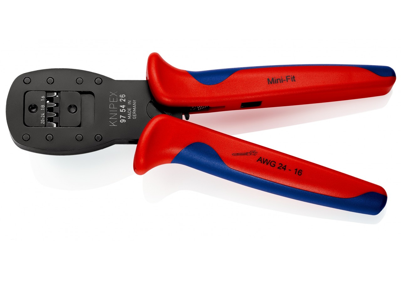 Pince à sertir pour Mini-Fit® de Molex LLC sertissage parallèle 190mm - Knipex - 975426