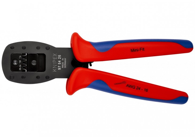 Pince à sertir pour Mini-Fit® de Molex LLC sertissage parallèle 190mm - Knipex - 975426
