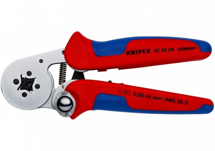 Pince à sertir automatique embouts de câble de 0,08 à 16mm2 - Chromée - Knipex - 975504