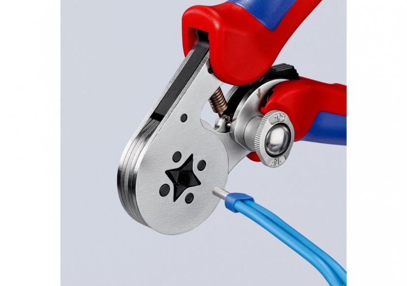 Pince à sertir automatique embouts de câble de 0,08 à 16mm2 - Chromée - Knipex - 975504