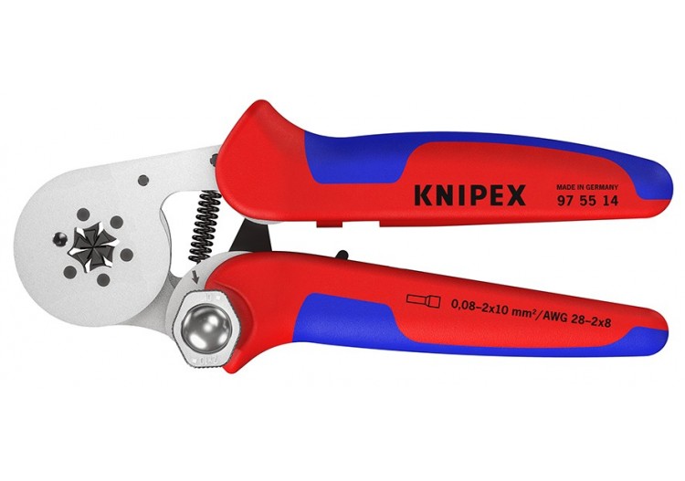 Pince à sertir automatique embouts de câble de 0,08 à 10mm2 - Chromée - Knipex - 975514