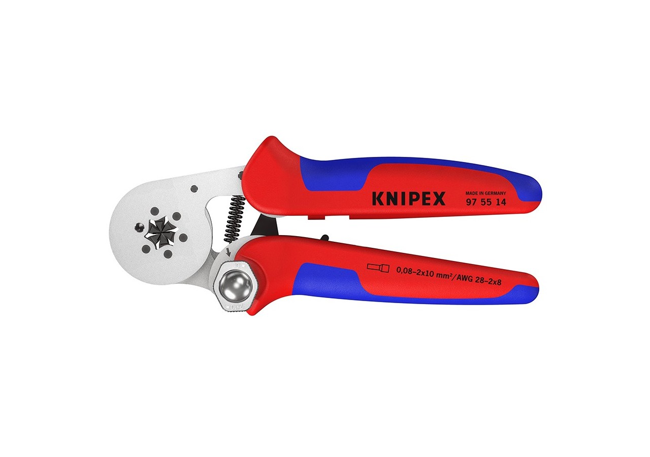 Pince à sertir automatique embouts de câble de 0,08 à 10mm2 - Chromée - Knipex - 975514