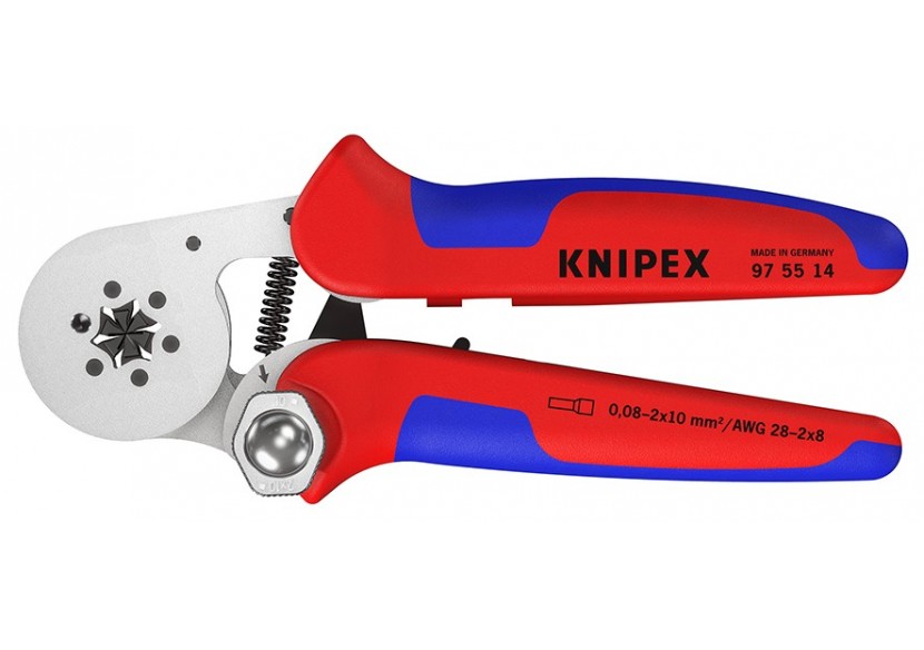 Pince à sertir automatique embouts de câble de 0,08 à 10mm2 - Chromée - Knipex - 975514