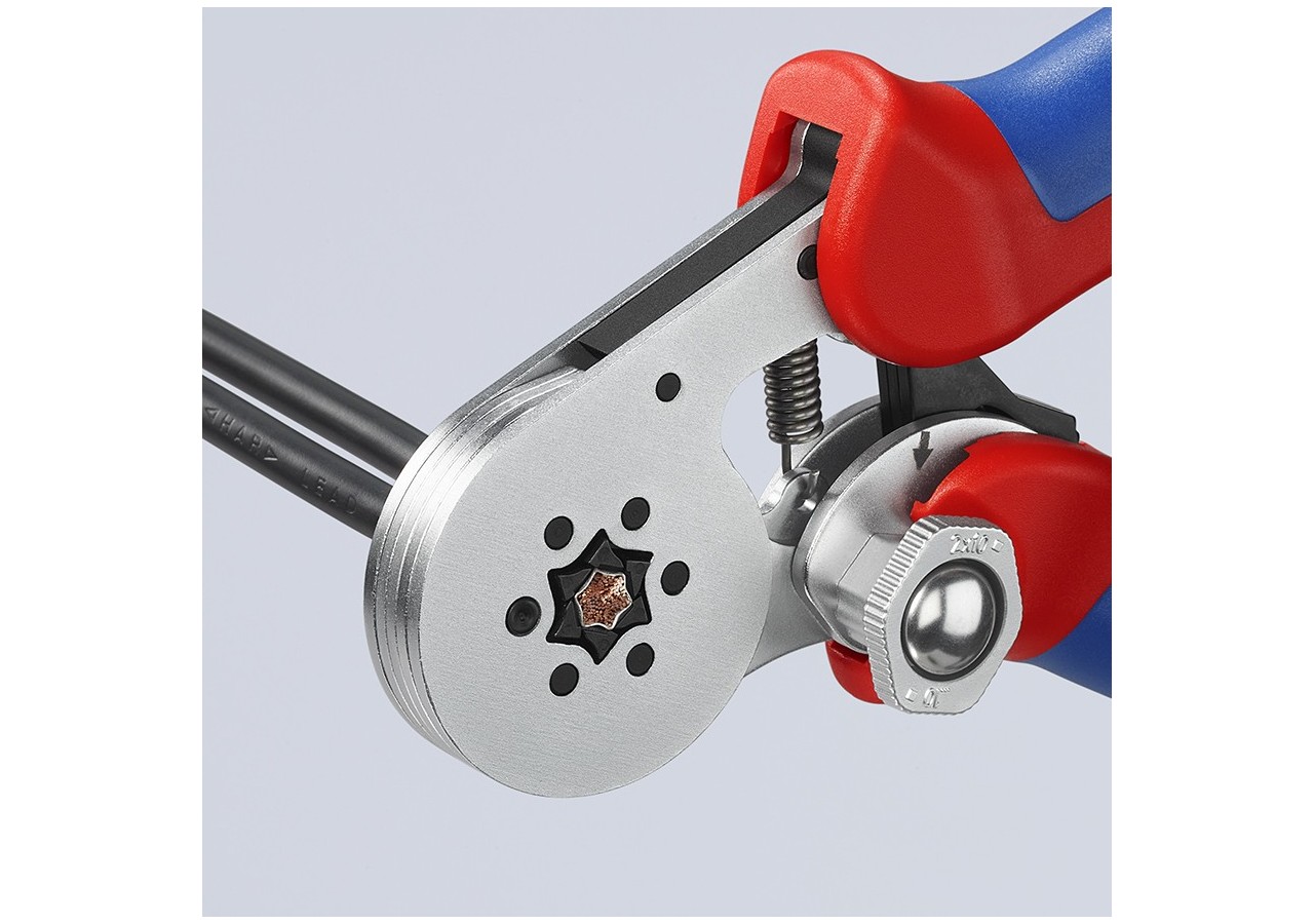 Pince à sertir automatique embouts de câble de 0,08 à 10mm2 - Chromée - Knipex - 975514