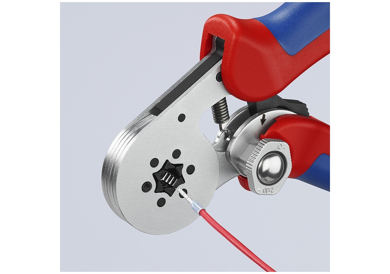 Pince à sertir automatique embouts de câble de 0,08 à 10mm2 - Chromée - Knipex - 975514