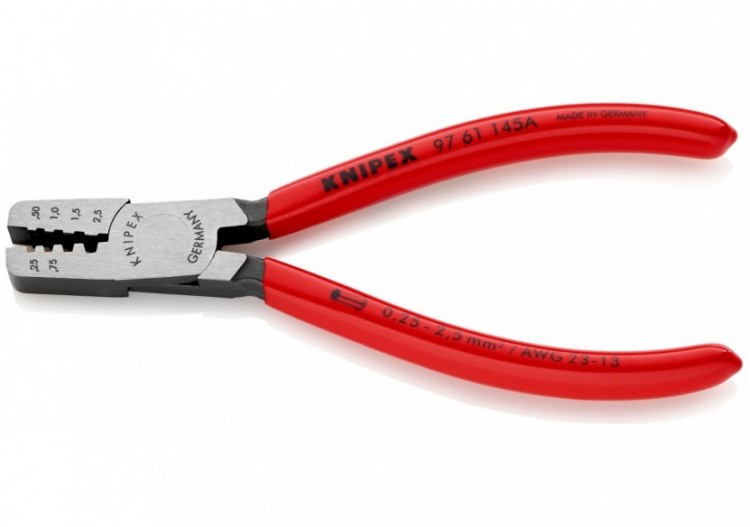 Pince à sertir les embouts 145mm - Gainage PVC - 0,25 - 2,5mm2 - Knipex - 9761145A 2