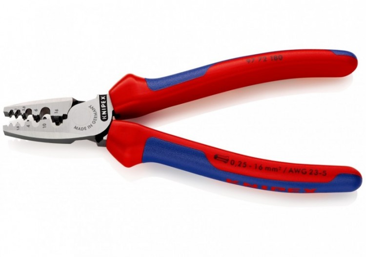 Pince à sertir les embouts 180mm - Gainage bi-matière 0,25 - 16mm2 - Knipex - 9772180 2