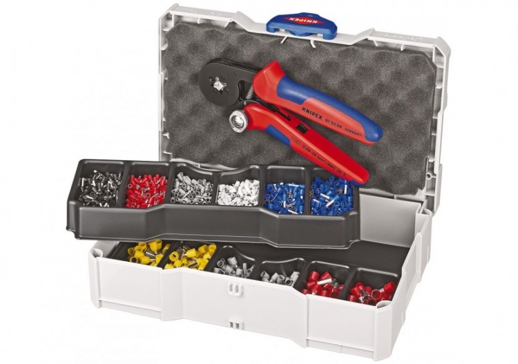 Coffret assortiment de sertissage pince à sertir 97 53 04 et embouts isolés - Knipex - 979009