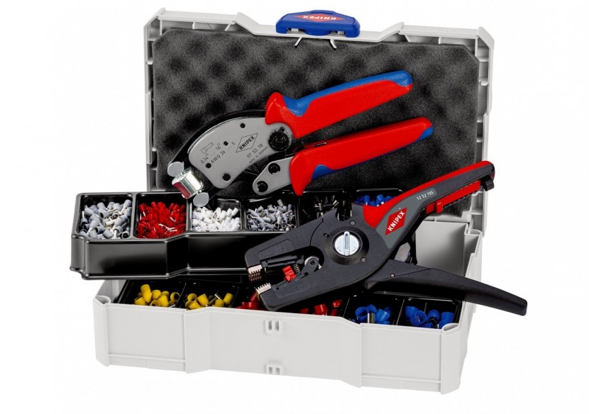 Coffret de sertissage : Embouts de câbles - Pince 97 53 18 - Pince 12 52 195 - Knipex - 979014