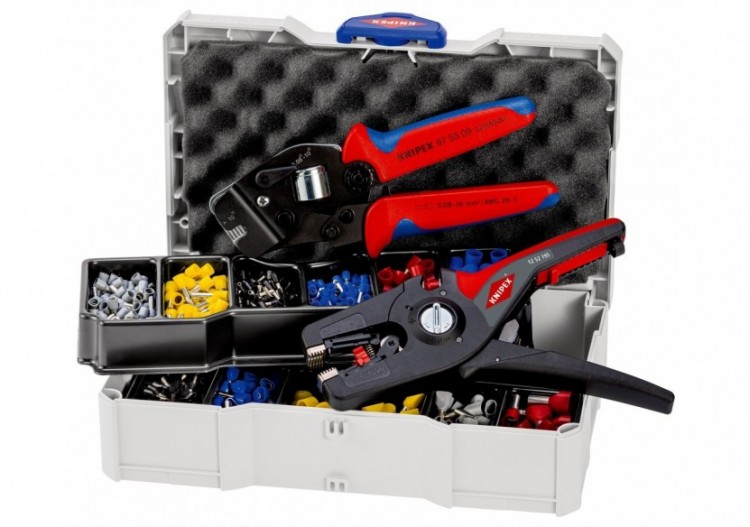 Coffret de sertissage : Embouts de câbles - Pince 97 53 09 - Pince 12 52 195 - Knipex - 979015