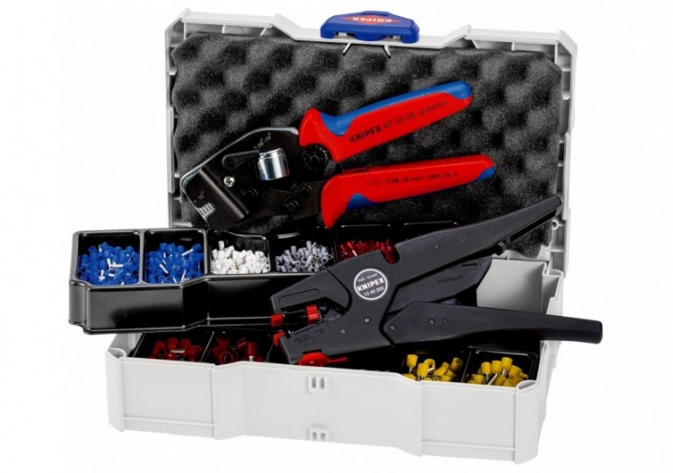 Coffret de sertissage : Embouts de câbles - Pince 97 53 09 - Pince 12 40 200 - Knipex - 979016