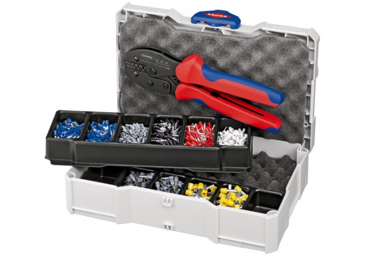 Coffret assortiment de sertissage pince à sertir 97 52 38 et embouts isolés - Knipex - 979023