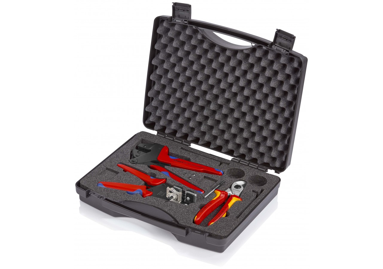 Mallette à outils pour le photovoltaïque dans un coffret avec plateau mousse - Knipex - 979103