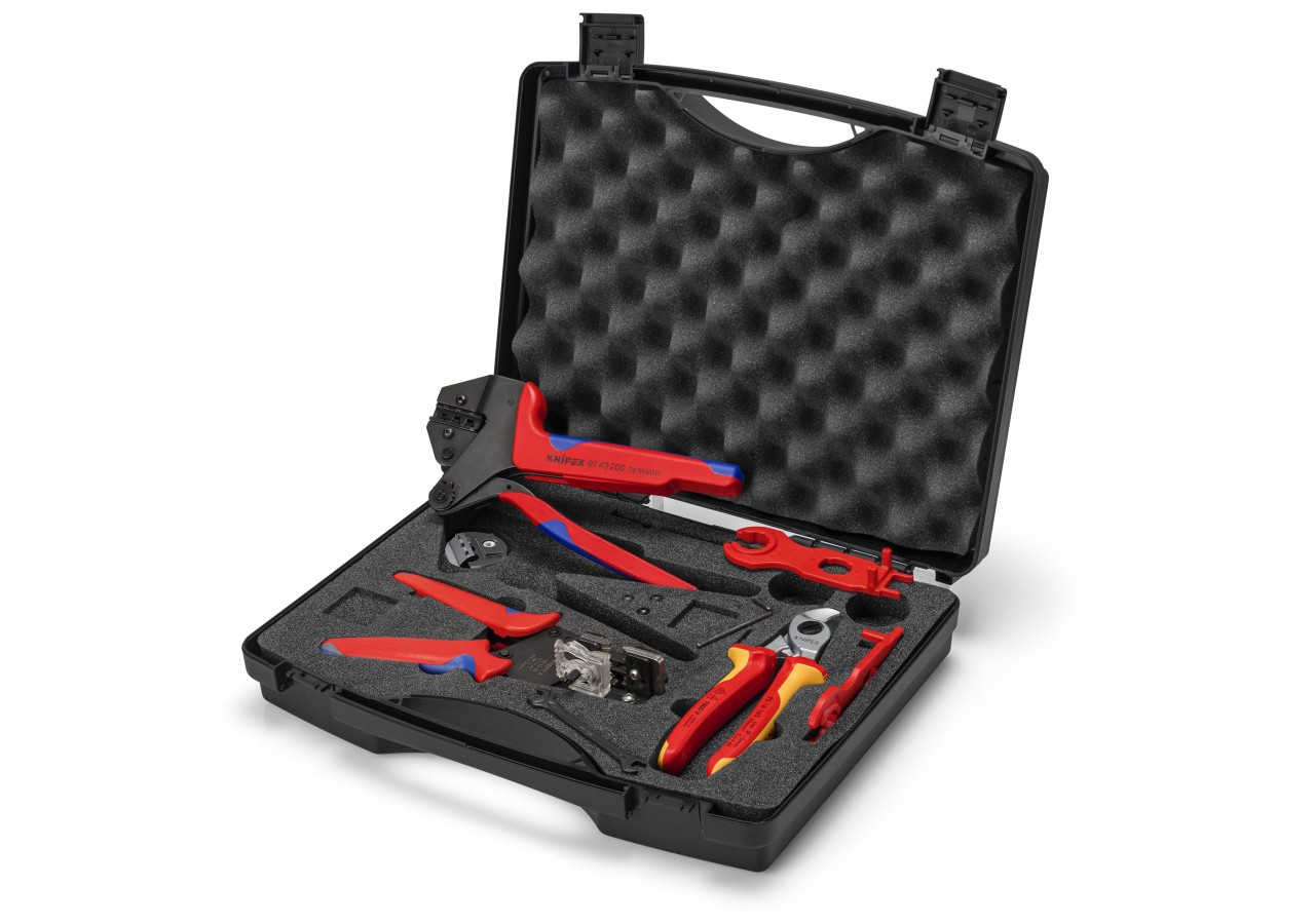 Mallette à outils photovoltaïques MC4 pour coupe, dénudage et sertissage - Knipex - 979104V02