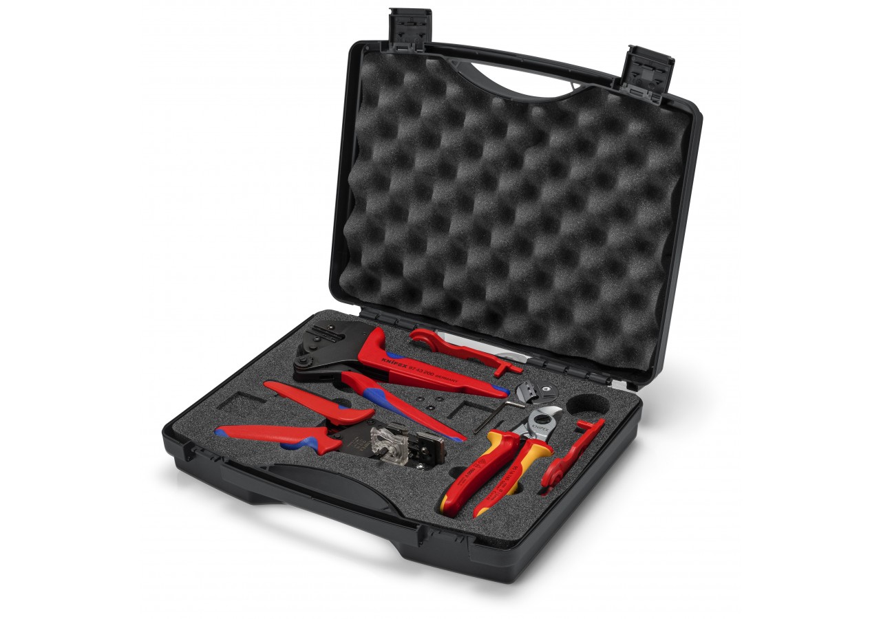Mallette à outils photovoltaïques MC4 pour coupe, dénudage et sertissage - Knipex - 979104V02