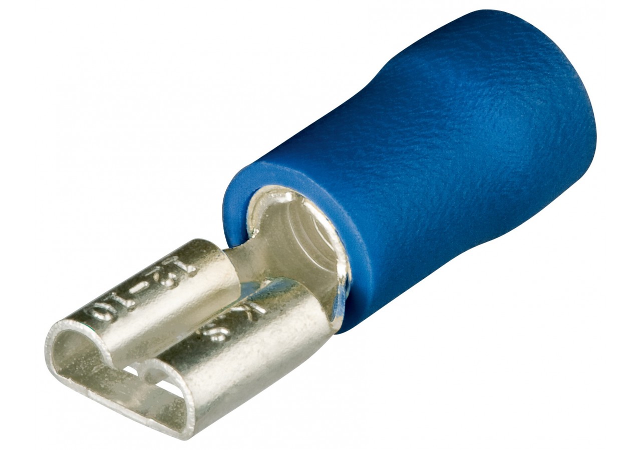 Cosses clips femelles isolées bleu 6,3 x 0,8mm / 1,5 - 2,5mm2 - 100 pièces - Knipex - 9799021