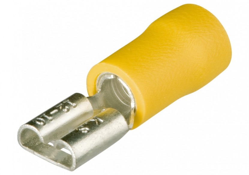 Cosses clips femelles isolées jaune 6,3 x 0,8mm / 4 - 6mm2 - 100 pièces - Knipex - 9799022
