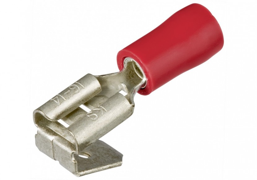 Cosses clips à languette isolées rouge 6,3 x 0,8mm / 0,5 - 1,0mm2 - 100 pièces - Knipex - 9799090