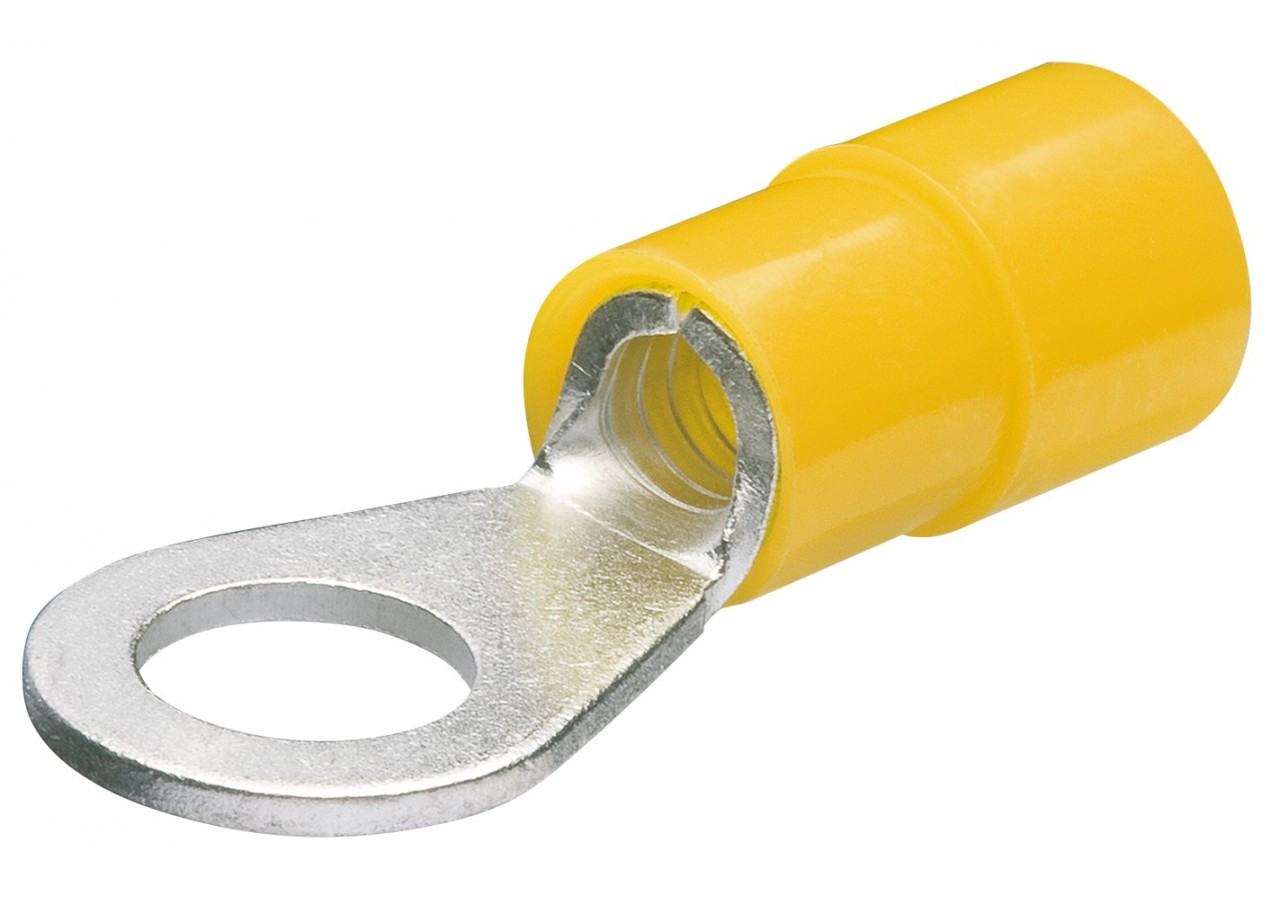 Cosses rondes isolées jaune Ø 6mm / 4,0 - 6,0mm2 - 100 pièces - Knipex - 9799178